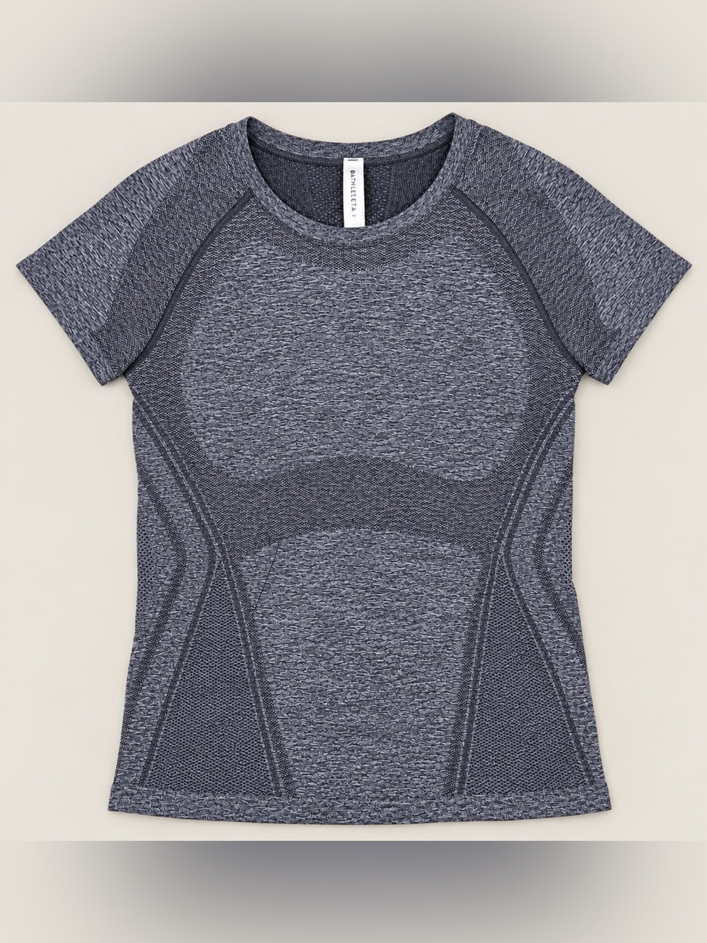 Athleta Momentum Heather Tee Women’s Medium Gray Space Dye Short Sleeve Athletic